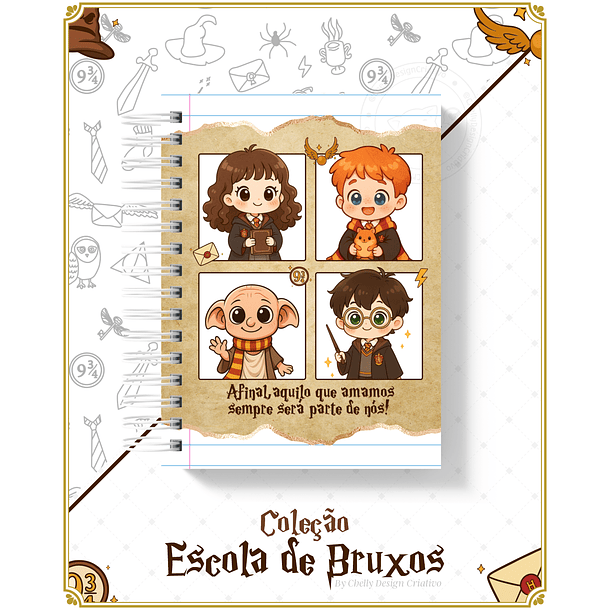 Arquivo Encadernação Herry Potter Coleção Escola de Bruxos Arquivo em Pdf  8