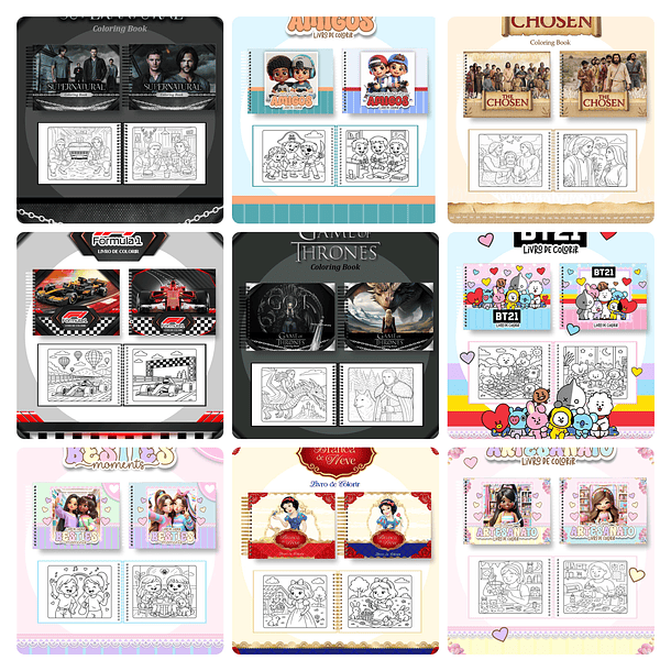 Arquivos Livros para Colorir Personagens Arquivo em Pdf  4