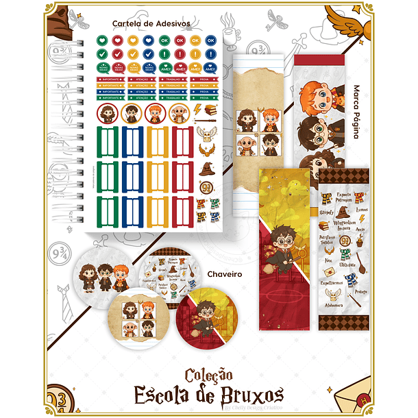 Arquivo Encadernação Herry Potter Coleção Escola de Bruxos Arquivo em Pdf  10