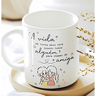 Artes Caneca A vida se torna mais leve quando temos alguém para chamar de amiga em Png  1
