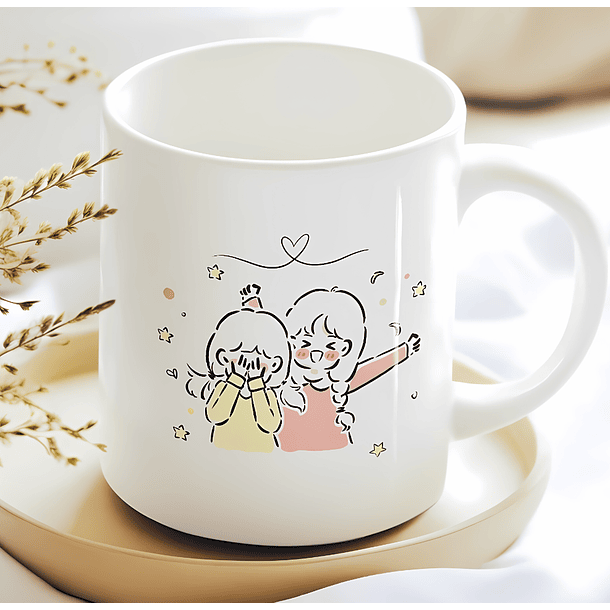 Artes Caneca A vida se torna mais leve quando temos alguém para chamar de amiga em Png  2