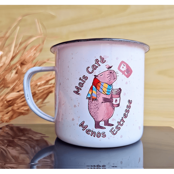 Artes Caneca Mais Café, menos Estresse em Png  