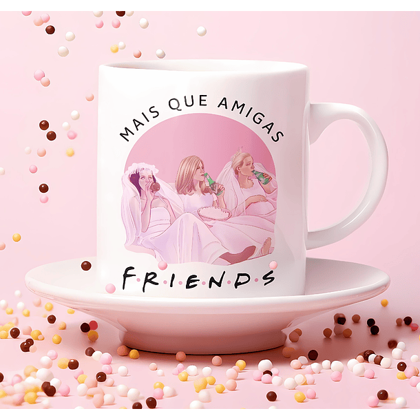 Artes Caneca Mais que amigas, Friends Png 