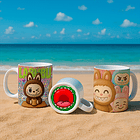 10 Artes para Caneca Labubu Bocão Arquivo Editável  6