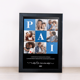 Arte Quadro Pai O Amor De Pai É Inigulável E Eterno É Um Sentimento Indescritível  Arquivo Png