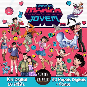 Kit Digital Turma da Mônica Jovem em Png