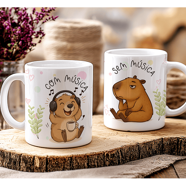 7 Artes Canecas Capivaras Fofas Irônica Arquivos em Jpg  2