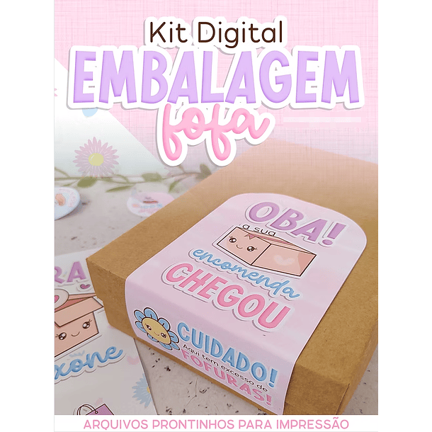 Kit Digital Embalagens Fofas + Mimos em Png  1
