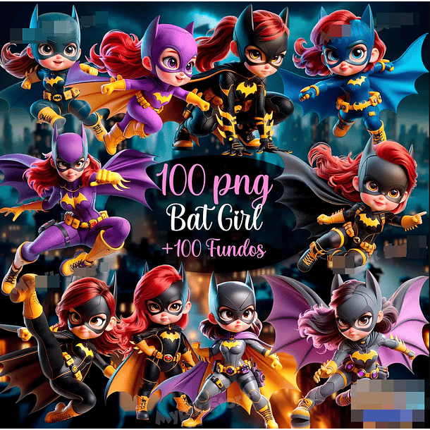 Kit Digital BatGirls em Png  