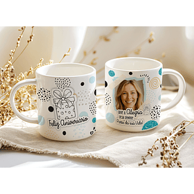 4 Artes para Caneca Feliz Aniversário Arquivo Editável  