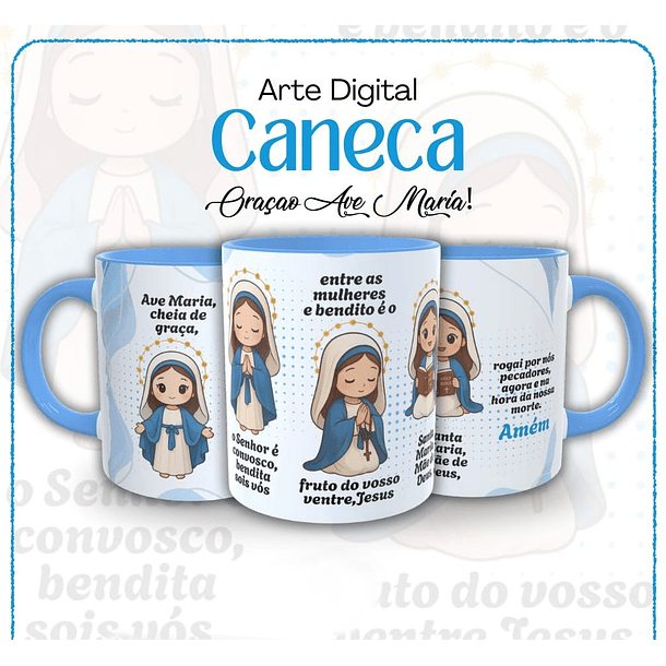 8 Artes para Caneca Santinhos Católicos Arquivo em Jpg  1