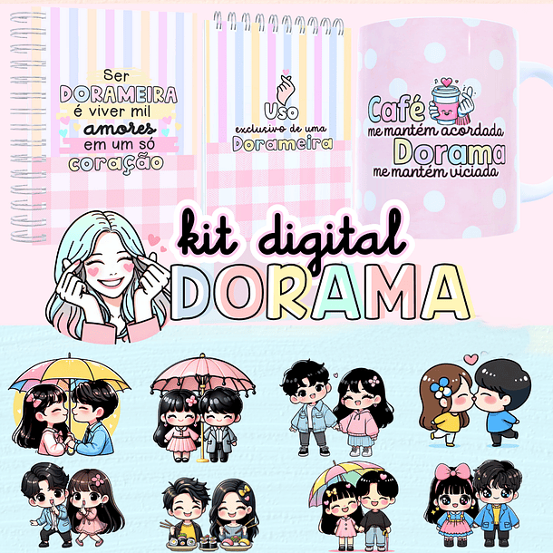 Kit Digital Dorama em Png  1