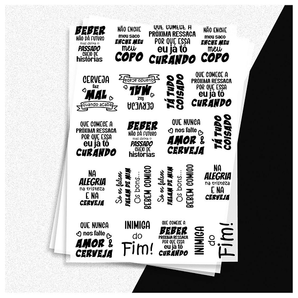 Arte para Copos Americanos Frases Engraçadas – DTF   3