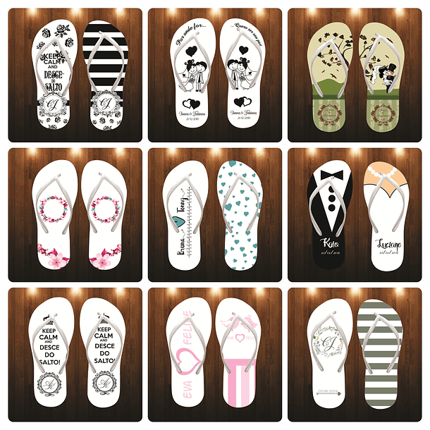 Arquivos para Sublimação de Chinelos Arquivo Editável 2