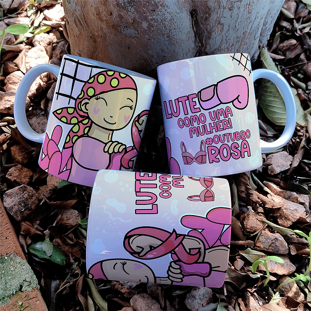 10 Artes para Caneca Outubro Rosa Arquivo Editável 5