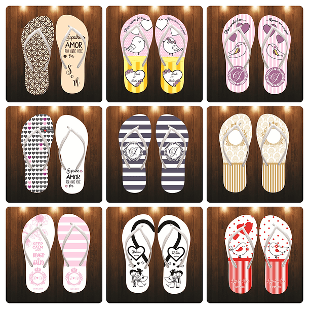 Arquivos para Sublimação de Chinelos Arquivo Editável 3