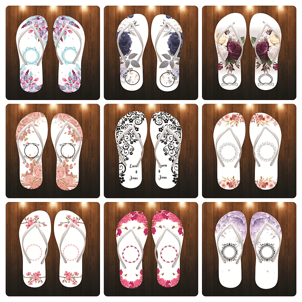 Arquivos para Sublimação de Chinelos Arquivo Editável 5