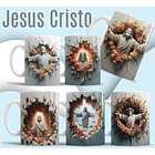36 Artes para Caneca e Azulejo Jesus Cristo 3D Arquivo em Jpg  2