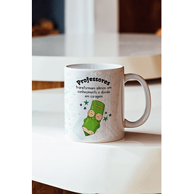 Arte Caneca Professores transformam silêncio em conhecimento e dúvida em coragem Arquivo em Png 