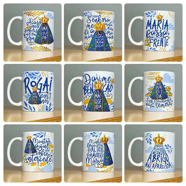 36 Artes para Caneca Camisa e Azulejo Nossa Senhora Aparecida Arquivo em Png 1