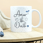 Arte Caneca Amor da dinda, Amor do dindo Arquivo Png  3