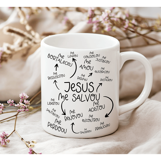 4 Artes para Caneca Jesus te Salvou Arquivo Editável  1