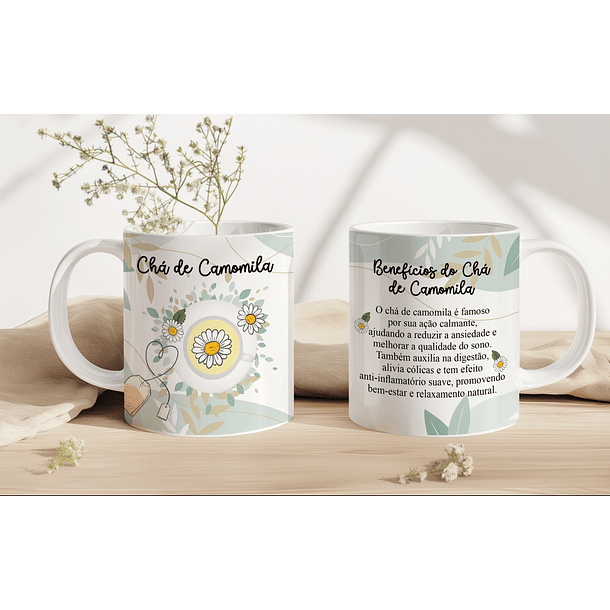 6 Artes para Caneca Chá de Ervas Arquivo em Jpg 1