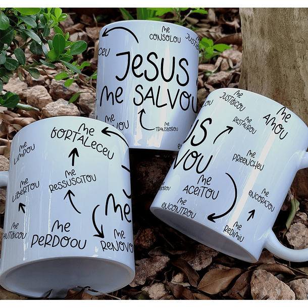 4 Artes para Caneca Jesus te Salvou Arquivo Editável  2