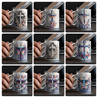 20 Artes para Caneca Cruz Jesus 3D Arquivo em Jpg 3