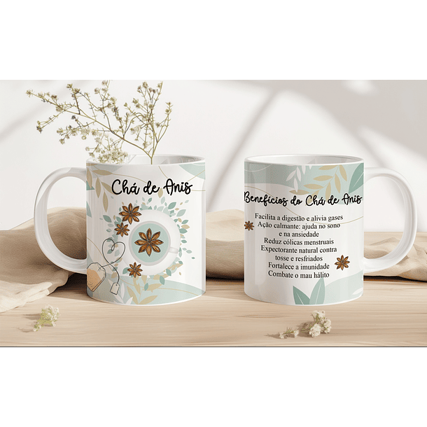 6 Artes para Caneca Chá de Ervas Arquivo em Jpg 5