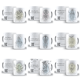 18 Artes para Caneca Religiosa Religião Cristã Arquivo Editável 