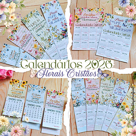 Arquivo Calendario Cristão Floral 2026 Arquivo em Jpg 