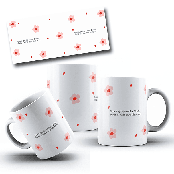 12 Artes para Caneca Coleção Florescer Frases Motivacional Arquivo em Png  5