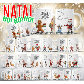 23 Artes para Caneca Natal Hohoho Arquivo Editável