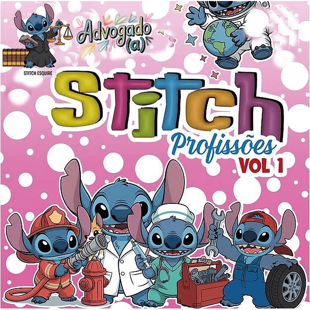 Kit Digital Stitch Profissões Vol. 1 em Png  1