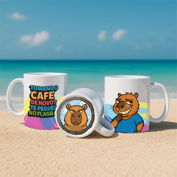4 Artes para Caneca Capivara Debochada Arquivo Editável 3