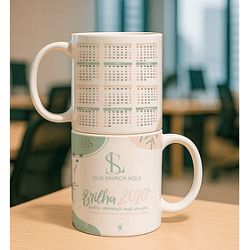 9 Artes para Calendário Caneca Empresa Arquivo Editável
