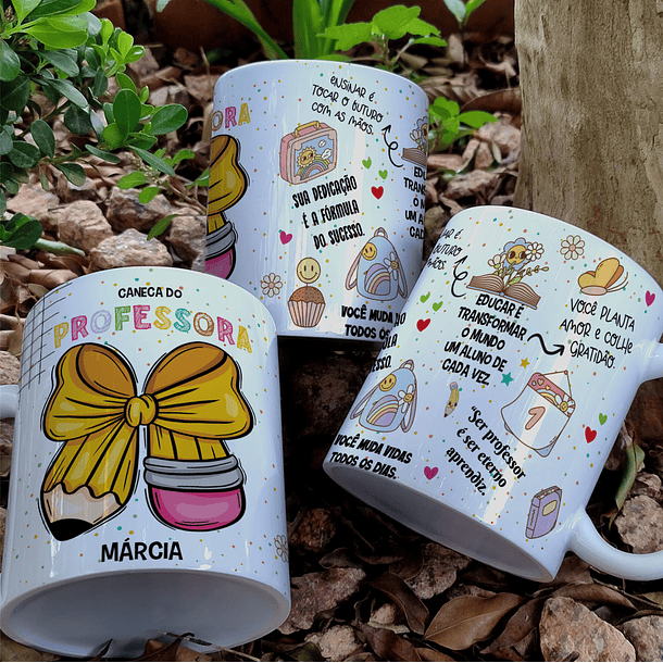 5 Artes para Caneca Mapa mental Professor Arquivo Editável  5