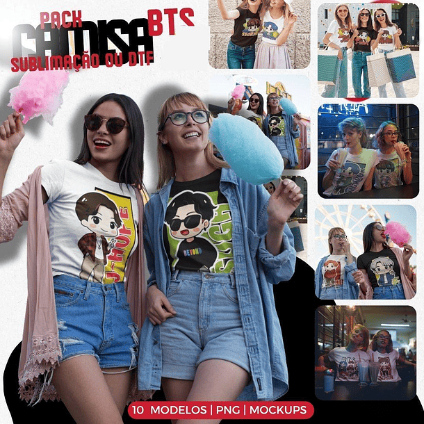 10 Artes para Camisa Bts Arquivo Editável 1