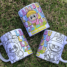 8 Artes para Caneca Labubu Caneca Colorir Arquivo Editável  4