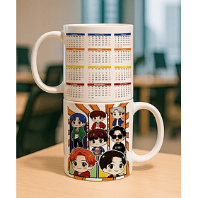 10 Artes para Caneca Calendário Bts Arquivo Editável 