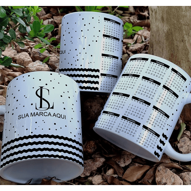 9 Artes para Calendário Caneca Empresa Arquivo Editável 6