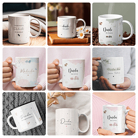 10 Artes para Caneca Dindas e Dindos Arquivo Editável 