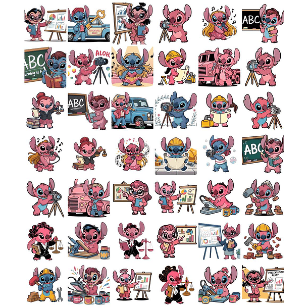 Kit Digital Stitch Profissões Vol. 1 em Png  9