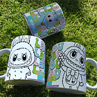 8 Artes para Caneca Labubu Caneca Colorir Arquivo Editável  8