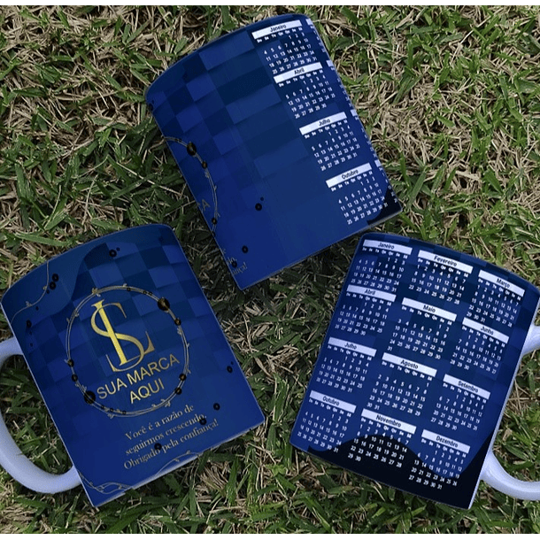 9 Artes para Calendário Caneca Empresa Arquivo Editável 8