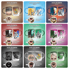 14 Artes para Caneca Bocão Personagens Vol 7 Arquivo em Jpg 