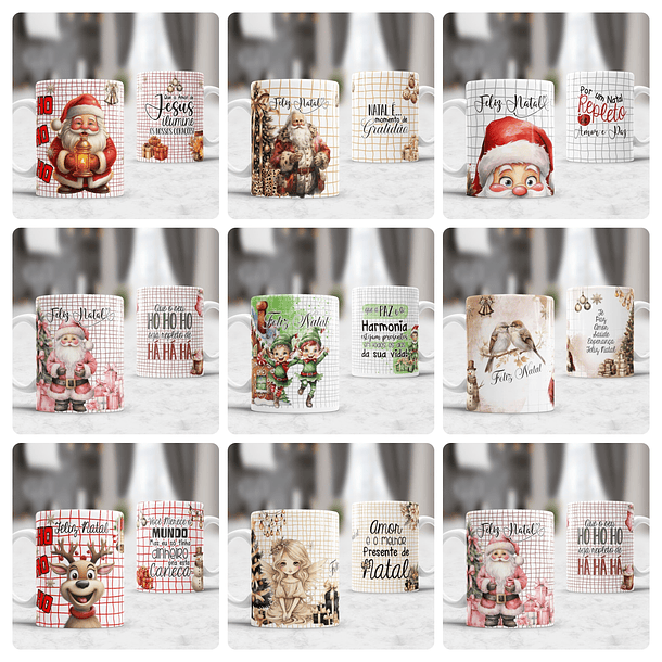 16 Artes para Caneca e Camisa De Natal Arquivo Editável  1