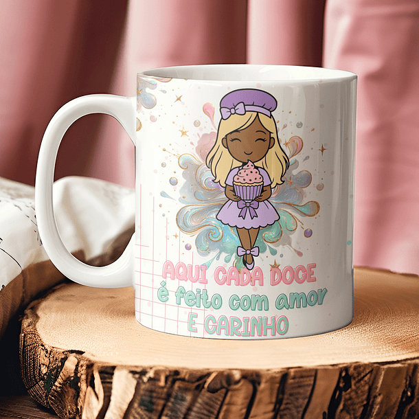 10 Artes para Caneca Confeitaria Mascot Cute Arquivo Editável  4