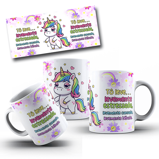 10 Artes para Caneca Unicornio Debochado Arquivo em Jpg 3